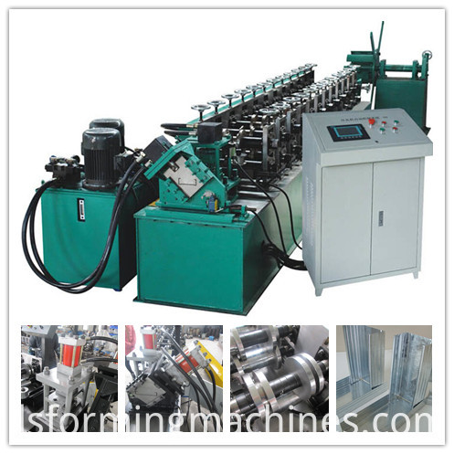 Studs Drywall อัตโนมัติและแทร็คเครื่องขึ้นรูปม้วน Fully Automatic Drywall Studs And Tracks Roll Forming Machine